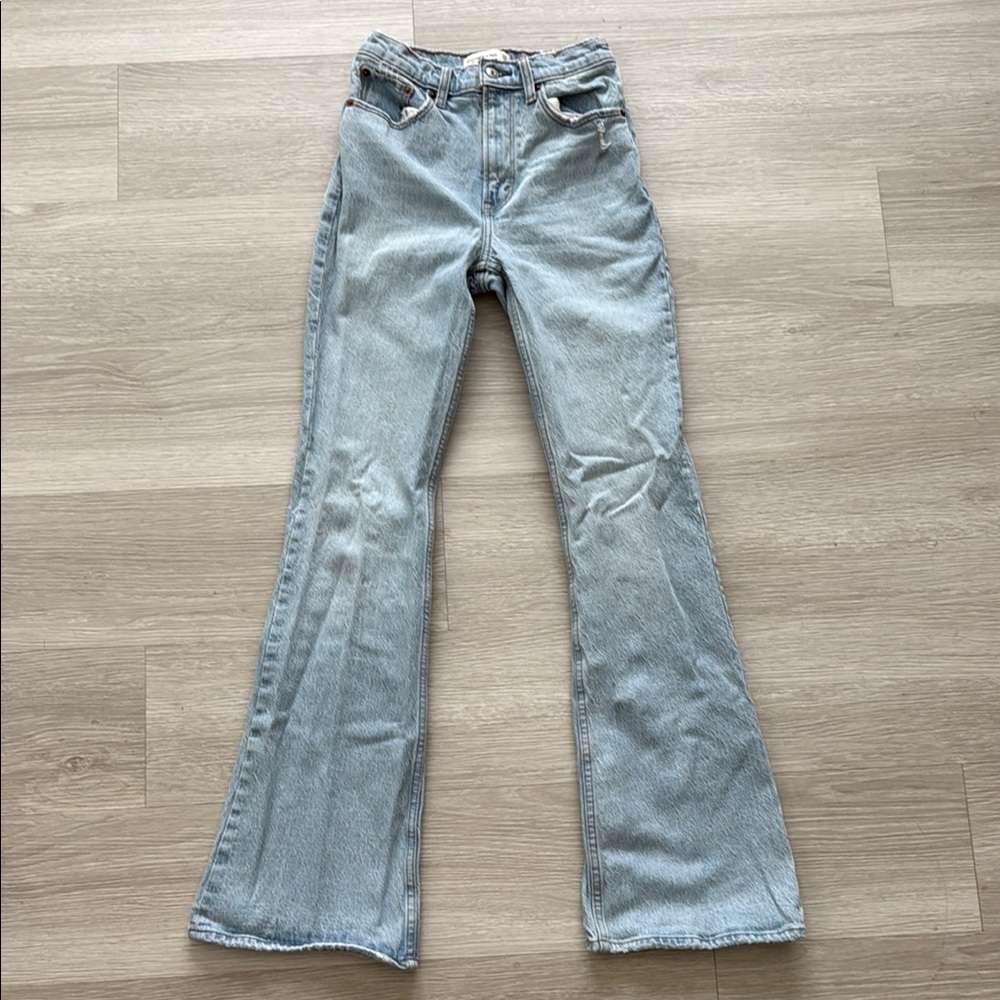 Women's Light Blue Flared Jeans